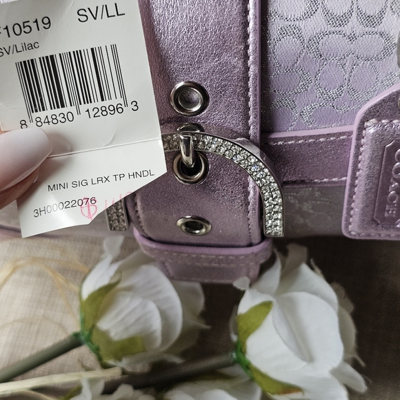 Sold- Vintage Coach Signature Lurex & Swarovski Crystal Top-Handle Bag / Purse - Picture 15 of 15